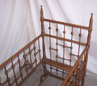 Antique Victorian Doll Crib And Rocking Cradle