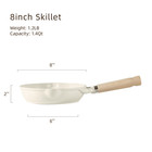 Nonstick Frying Pan 8inch Skillet Induction White Granite Egg Pan Omelet Pans