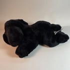 Fao Schwarz Black Lab Puppy Dog 9    Plush Laying Stuffed Animal