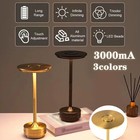 Cordless Led Touch Sensor Desktop Night Light Rechargeable Table Lamp 3 Colors