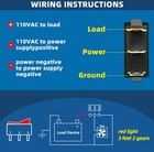 5 Pcs Ac110v 120v Rocker Switch Red Light 3 Pin Led Spst On-off Usa Shipping