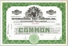 Vintage Pre 1918 Specimen Stock Certificate  international Talc Company  Inc  
