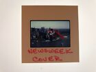 Superman Christopher Reeve Iconic Flying Over City Original 35mm Transparency