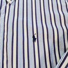 Vtg 90 s Polo Ralph Lauren Men   s Xl Purple Yellow White Striped Custom Fit Shirt