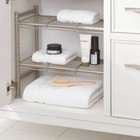Brightroom Steel 2 Shelves Adjustable Storage Brushed Nickel 2-tier Organizer