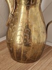 Vintage Etched Brass Dallah Coffee Tea Pot Islamic Arabic Ornate Floral Read