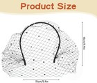 Black Veil Mesh Headband Birdcage Lace Veil    
