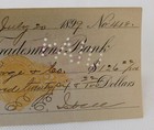National Tradesmen Bank Cancelled Check July 20  1899