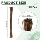 120 Pcs Florist Wire 0 35mm 28 Gauge Floral Flower Stem Wire  Brown