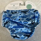 Green Sprouts Swim Diaper Snap Reusable Blue Fish 6 Months Pull-on 10-18 Lbs New