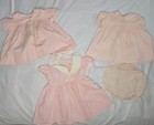 Vintage Baby Toddler Girl Pink Dress Lot 24 Months 1970s Bloomers Lil Airess