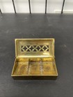 Antique Brass Stamp Box  Very Ornate  Made In Austria  Stamped Ges Gesch