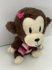 The Children s Place Monkey 10  Plush Pink Scarf   Bow Stuffed Animal Chimp Toy
