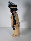 Vtg Native American Doll Glass Eyes Felt Clothes Antique Doll 