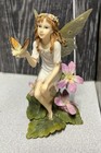 Vintage 2003 Fairy Girl Figurine With Box Butterfly Meadow Faries