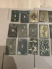 Vintage Light Switch Plate Cover Lot Of  23 Antique Brass Ge Bryant Etc