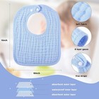 Tatuo 8 Pcs Baby Muslin Bibs   Burp Cloths 6 Absorbent Layer 100  Cotton Unisex 