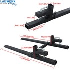 60  2000 Lbs Clamp On Pallet Forks Tractor Forks W  Adjustable Stabilizer Bar