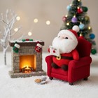 Felt Santa Doll     Needle Felted Christmas Ornament Holiday Decor Gift