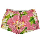 Lilly Pulitzer Womens Pink Floral Preppy Tweed Palm Beach Fit Shorts Size 6