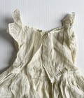 Antique Edwardian Baby Girl Ivory Dress Muslin Lace Ruffle Handmade