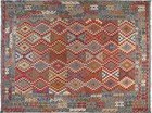 Modern Handmade Afghan Chobi Kilim Wool Area Rug By Afghan Artisan 11 4 X 8 5 Ft