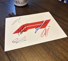 Verstappen   Leclerc   Piastri   Antonelli   Lawson    Signed 8x10 Photo W coa