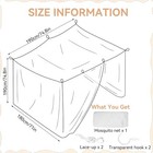Mosquito Net One Side Open White Bed Canopy Netting For Bedroom Camping Outdoor