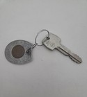 1948 Wheat Cent Encased Coin Keychain Horseshoe Token  keep Me   Never Go Broke 
