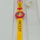 Vintage Lorus Nos Mickey Mouse Watch New In Box Red   Yellow 1980s Disney