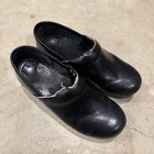  distressed  Dansko Black Leather Slip On Nursing Work Clog Shoes Womens 38