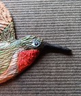 Hand Carved  Wooden  Giant Ruby-throated Hummingbird Wall Sculpture  