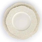 Fleur De Lis 16 Piece White Dinnerware Dishes Set Dinner Plates Dish Kitchen Cup