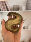 Vintage Solid Brass Letter S Initial Wall Decor Paperweight