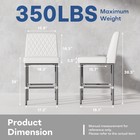 26  Industrial Pu Leather Counter Height Bar Stools Set Of 2 Low Back Bar Chair
