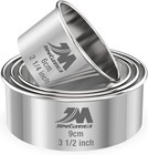M Jngmei 4 Pieces Stainless Steel Cookie Cutter Set Biscuit Cutter 2 25inch     