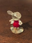 Clear Plastic Mickey Mouse Figurine  vtg  1-3 4  High Vintage Disney 