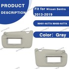 Pair Gray Side Sun Visor For 2013-2019 Nissan Sentra 96401-4at7a 96400-4at7a