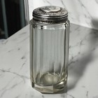 Antique Sterling Silver Lidded Glass Crystal Jar English Monogramtop Engraved