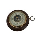 Vtg Atco  Germany 5  Mahogany Cased Beveled Glass Barometer 