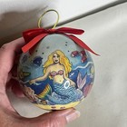 St George Island Florida Souvenir Round Christmas Ornament Ball Mermaid Fish