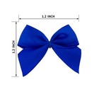 50pcs Boutique Mini Blue Satin Ribbon Bows Flowers Appliques Diy Craft For Se   
