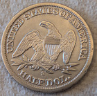 1862-s Seated Half Dollar  About Uncirculated Au Very Scarce In This Condition