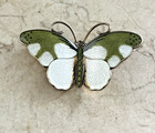 Vintage Large Hroar Prydz Sterling   Guilloche Enamel Butterfly Norway Brooch
