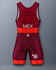 Mexico Aztec Wrestling Singlet Maroon Red Mex Suplex Sells Sublimated