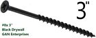 Phillps Bugle Head  8x 3  Drywall Screw Coarse Thread Black Phos  5 Lbs  