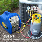 110-120v Ac 3 4hp Single Cylinder Portable Refrigerant Recovery Machine 1750 Rpm