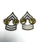 Us Army Chevrons Master Sergeant E-8 Army Metal Collar Rank Insignia Black