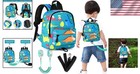 Compact Toddler Harness With Anti-lost Wrist Link - Breathable Dino Backpack