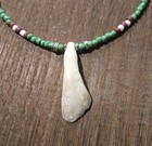 Handmade Buffalo Tooth And Bead Choker  